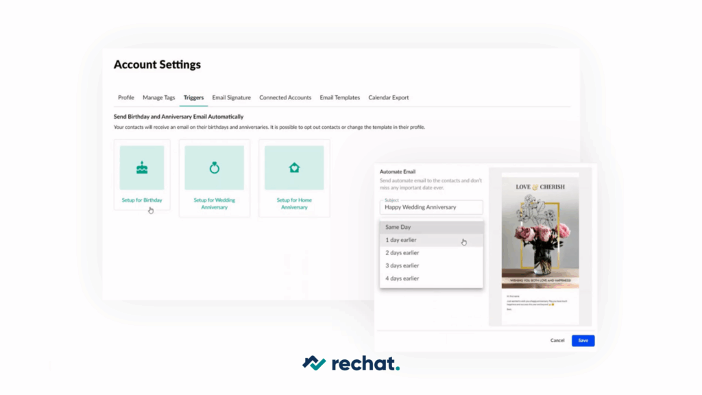 Automated Emails in Rechat
